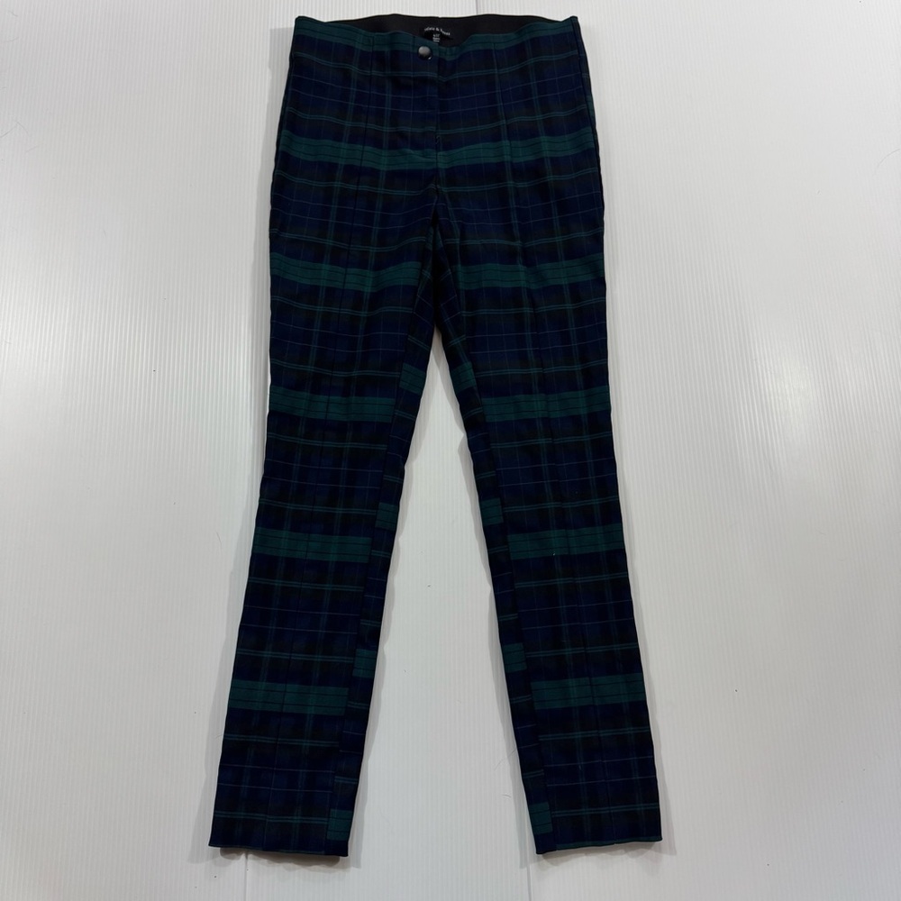 546. Women's Plaid Trousers - Navy and Green (4/27)